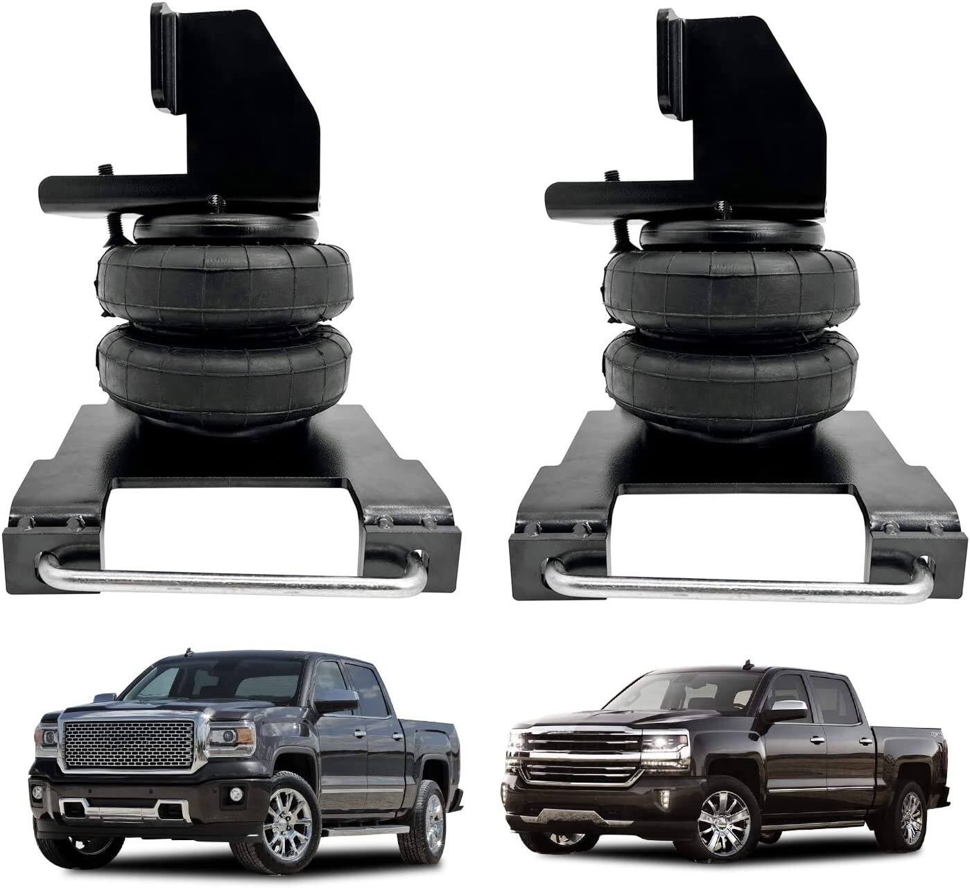 Rear Air Spring Bags Suspension Kit fits 07-2018 Chevy Silverado GMC Sierra 1500