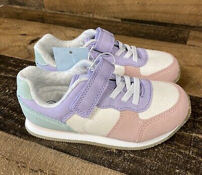 Cat & Jack Girls Roux Sneakers Pink Hook & Loop Size 11 New