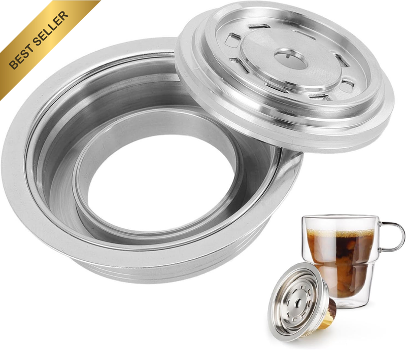 Reusable Stainless Steel Coffee Pods Adapter, Pod Converter Holder, Compatible w
