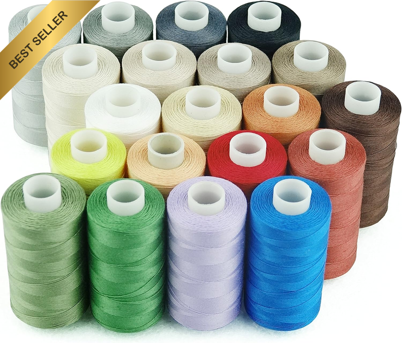 Multi Colors 100% Cotton Sewing Thread 50S/3 for Quilting Etc - 550 Yards Each (
