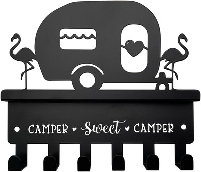 Camper Key Holder for Wall Decorative, Camping Decor, Camper Accessories for Tra