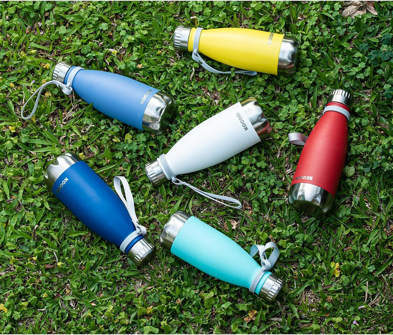 12 Oz Water Bottle for Kids, Stainless Steel Double Wall Vacuum Insulated Sports