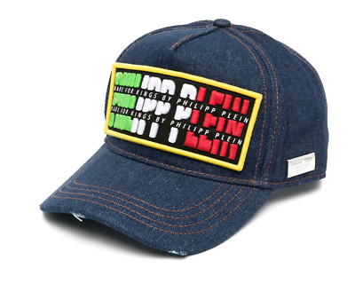 Philipp Plein Logo Brodé Baseballcap Chapeau Casquette Bonnet Neuf