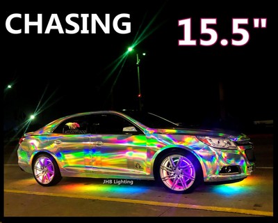 15.5''IP68 Bluetooth Remote CHASING Flowing Adjustable LED Wheel Rings Rim Lights