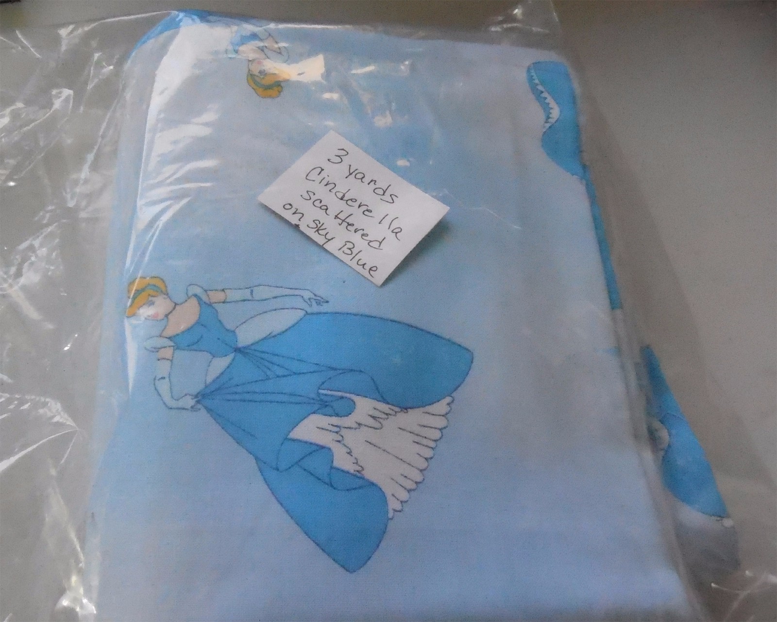 Pretty Blue Cinderella Princess Fabric - 3 Yards Cotton Fabric