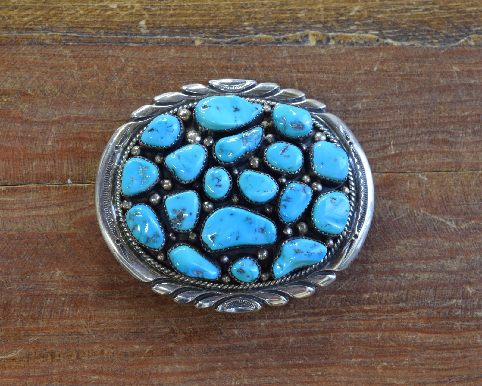 OLD STUDアメリカヴィンテージ　TURQUOISE　BELT Turquoise Belt Buckle Vintage S.S.I. Western Navajo