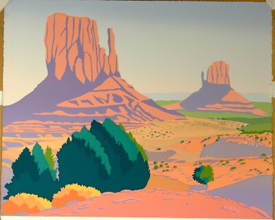 MONUMENT VALLEY-THE MITTENS: Hand-Printed Serigraph