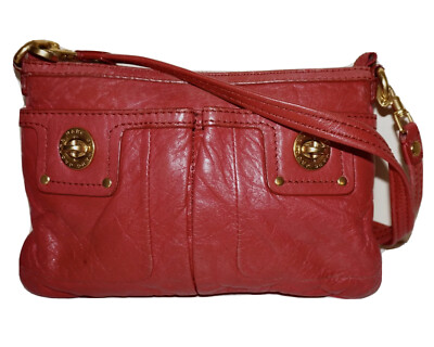 MARC JACOBS Small Red Leather Slim Mini 6 x 9 Shoulder Bag