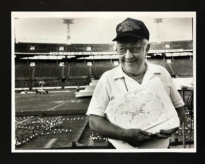 1984 Orange Bowl Halftime Show Schematic Diagram Bill Ledue Stadium Press Photo