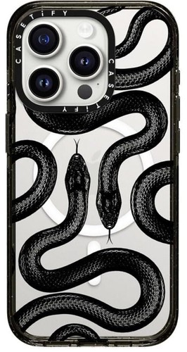 CASETiFY Impact Case for iPhone 15 Pro - Black Kingsnake