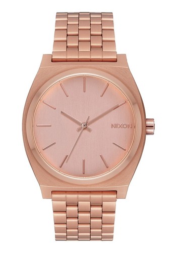 Женские часы Time Teller от Nixon, водонепроницаемость 100 м, Розовое золото, 37 мм