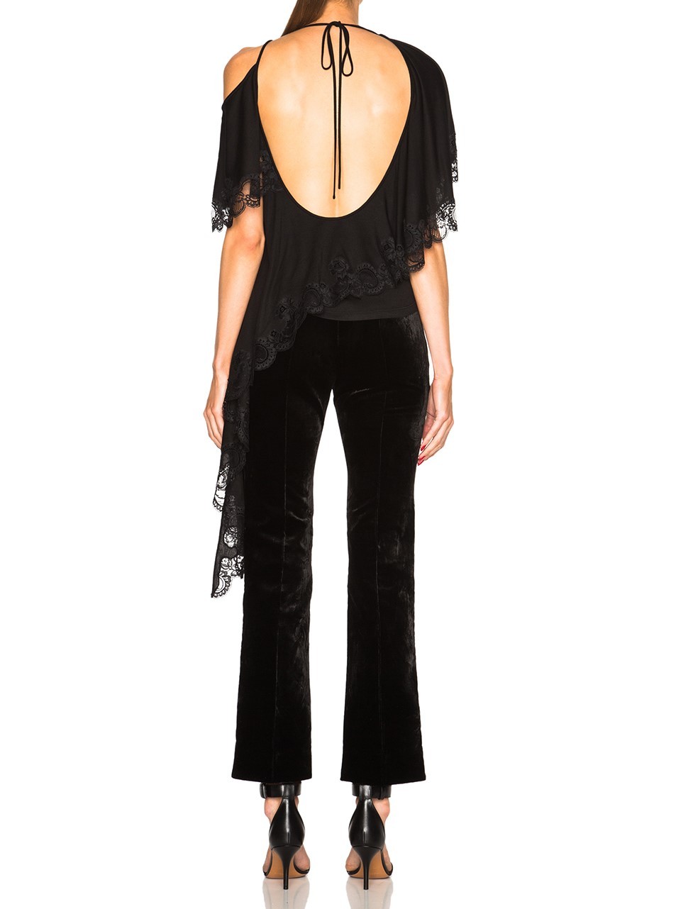 Pre-owned Givenchy 1595$ Auth Reversible Asymmetrical Top, Black, Fr 36