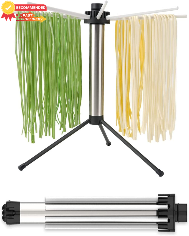 Collapsible Pasta Drying Rack - Foldable Spaghetti Dryer, Holds 2.3kg