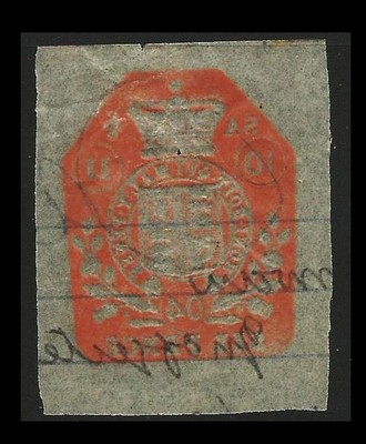 Great Britain Embossed Cut Square 6 Pence  REVERSE OFFSET x3 #FZ1035