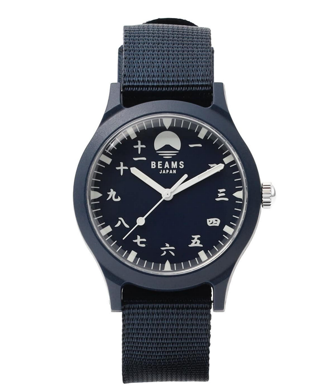 Pre-owned Beams Japan Exclusive Original Kanji Numerals Watch - Indigo