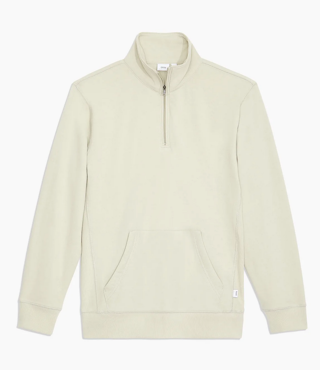 Oversized fit Anko Norak Half Zip-up■送料込 NEW ONIA KHAKI TRI-BLEND HALF ZIP FLEECE SHIRT SWEATSHIRT