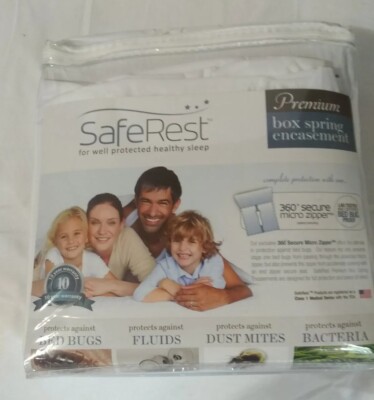Box Spring Zippered Encasement Twin Size Waterproof Bed Bug Proof SafeRest READ