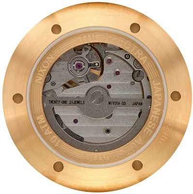 Pre-owned Nixon Spectra A1323-100m Water Resistant Unisex Automatic Fashion Watch (40mm... In Black / Gold
