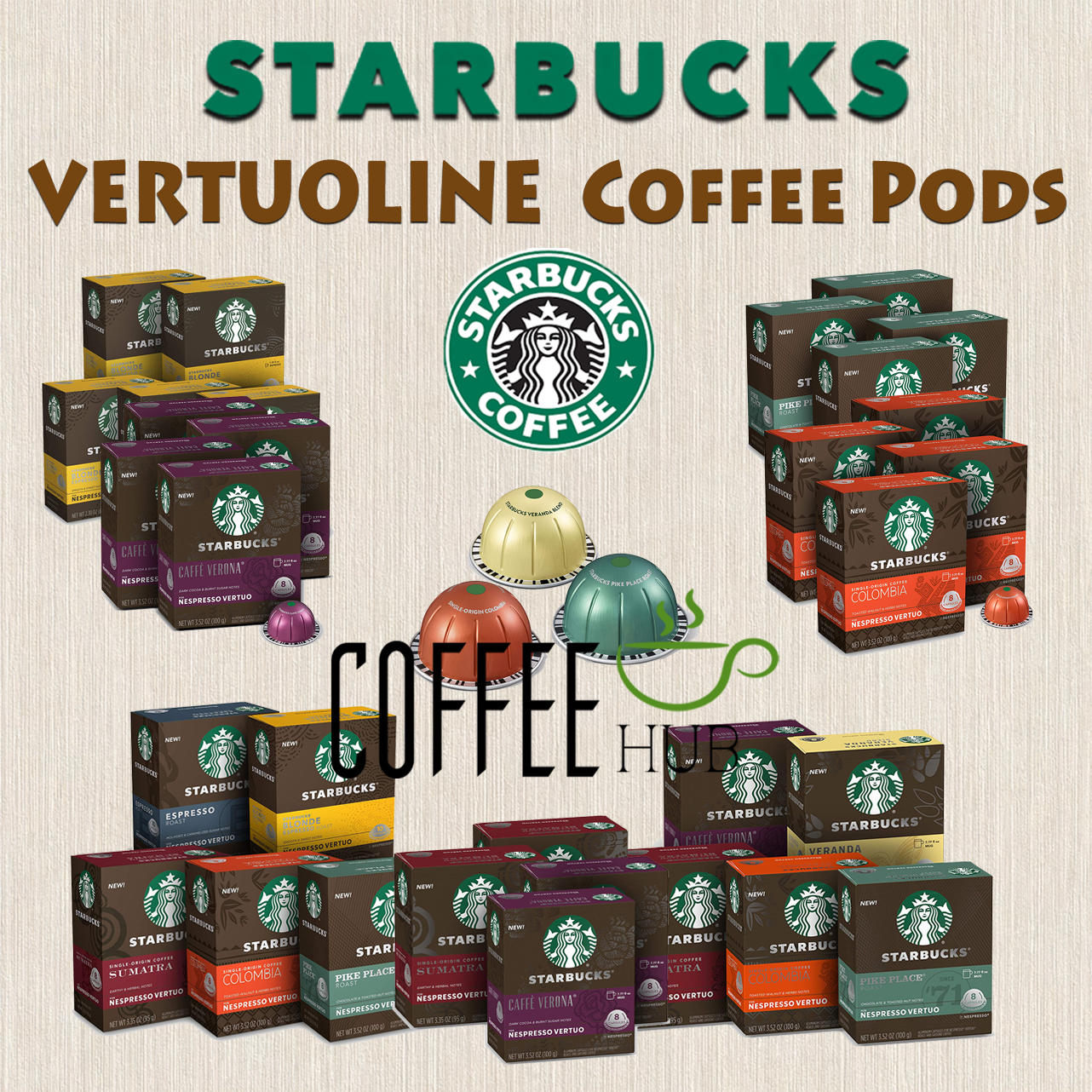 むっくりん Nespresso18本 Starbucks by Nespresso Vertuo Line French Dark Roast Coffee