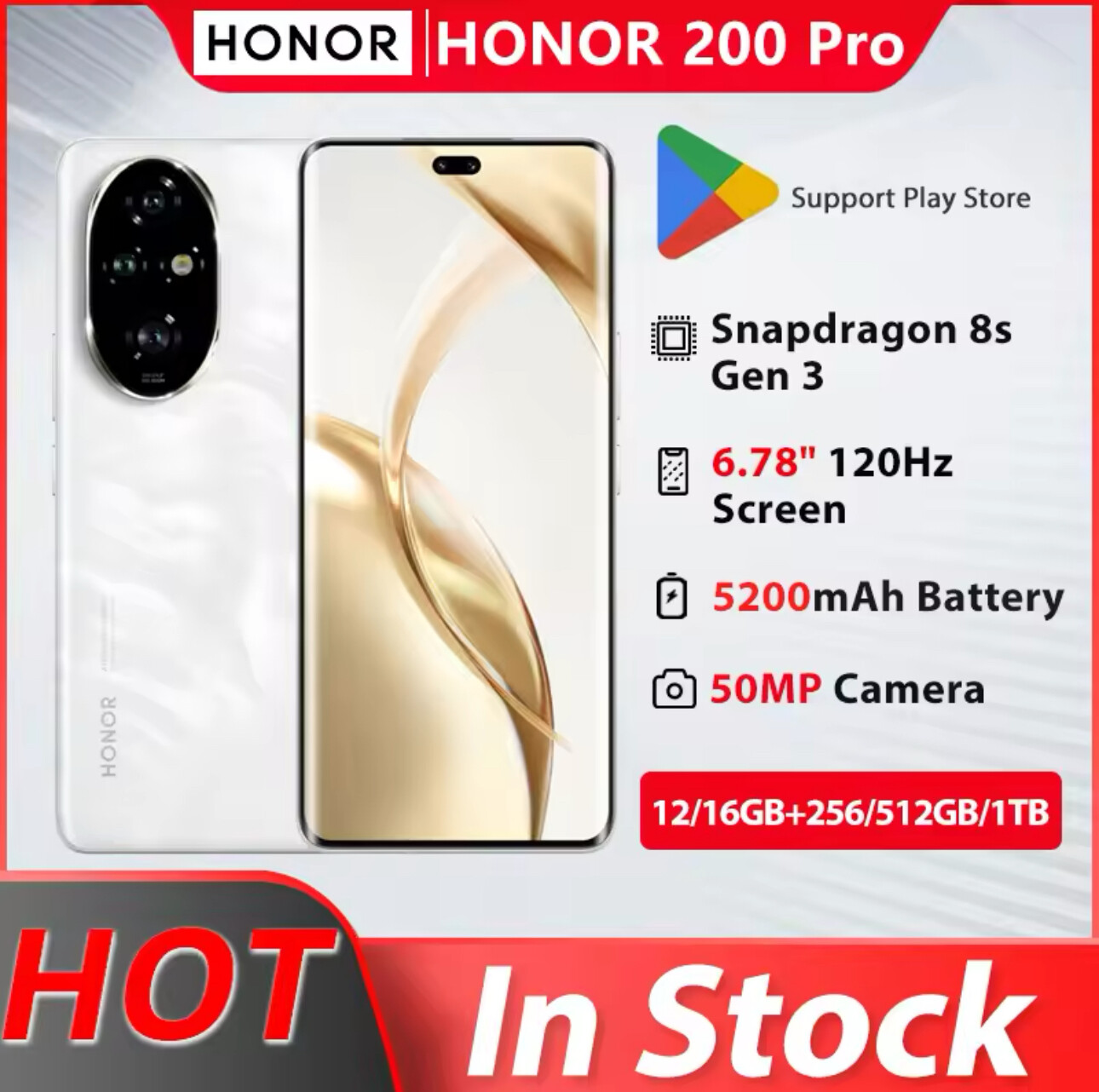 新品未使用HONOR200 512GB中国版DUAL SIM Amazon.com: HONOR 200 Dual-SIM 512GB ROM + 12GB RAM (GSM