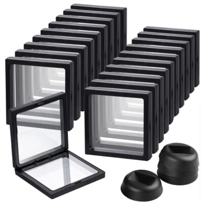 10 Pk Displays For Hot Wheels 3D Floating Display w/ Stand. (cars not included)