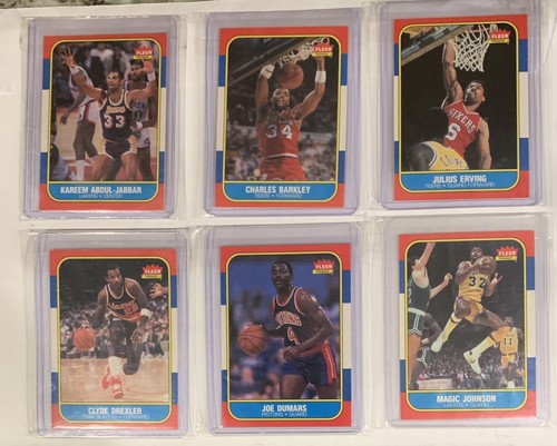 1986-87 Fleer Basketball NR Complete Set w/o 57 Stickers 11/11 Ewing & Malone 8s