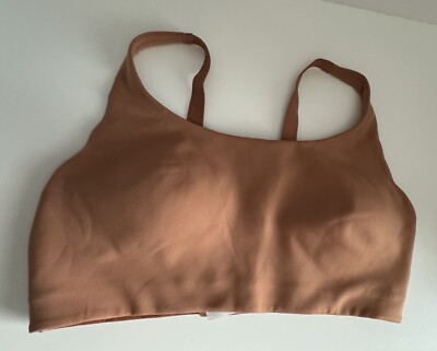 LULULEMON In-Alignment Straight Strap Bra Size 12 Desert Sun Pre-Owned