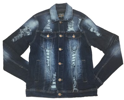 

Синяя базовая джинсовая куртка с заклепками Copper Rivet Medium Stone, Medium stone blue