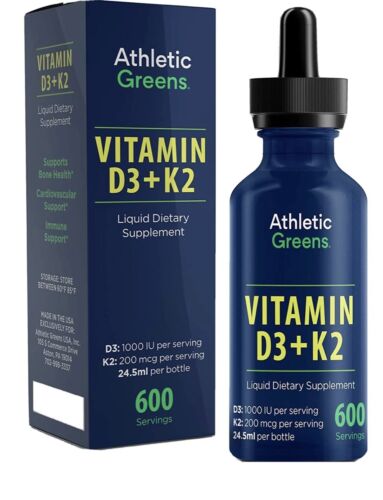 Athletic Greens Vitamin D3 + K2 1 oz 600 Servings
