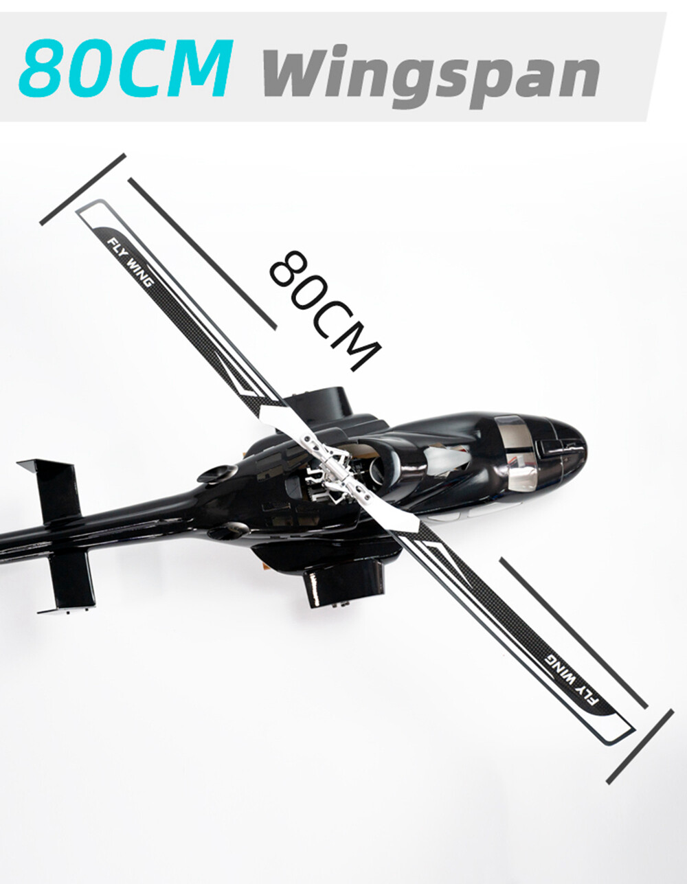 Fly wing Airwolf Scale 3D 6CH GPS Auto Return Hovering RC RTF Helicopter Toys