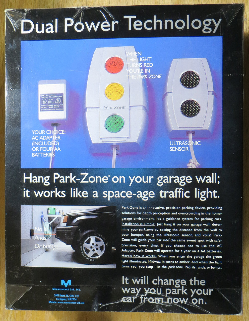 NEW PARK ZONE PLATINUM EDITION MODEL PZ-1500 EASILY PARKS CARS IN A GARAGE