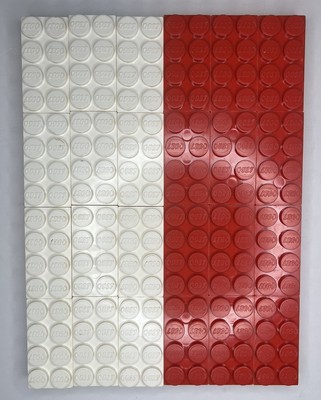 24 Lot Vintage 1960 s Jumbo Lego Building Blocks 2 x4  Red White