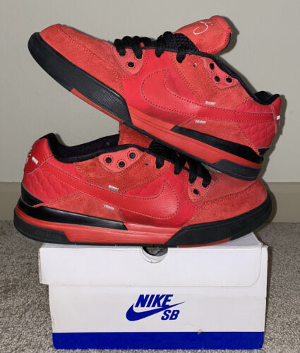 Nike SB Zoom Paul Rodriguez 3 Sport Red 9.5 Black White Nike SB Zoom Paul Rodriguez 3 Sport Red 9.5 Black White