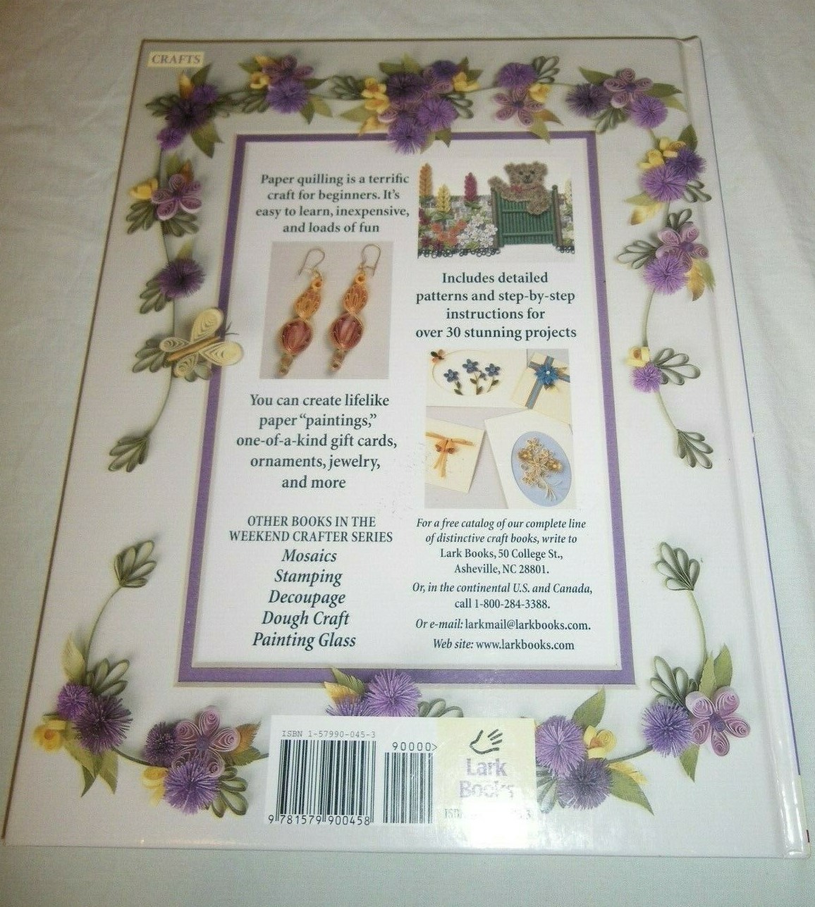Paper Quilling Designs Book Weekend Crafter Hardcover Malinda Johnston Craft