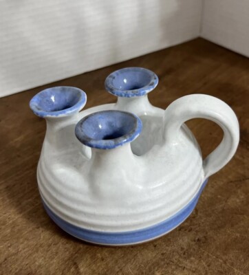 Handmade By Steve Ashley 1995 Pottery 3 Candleholder