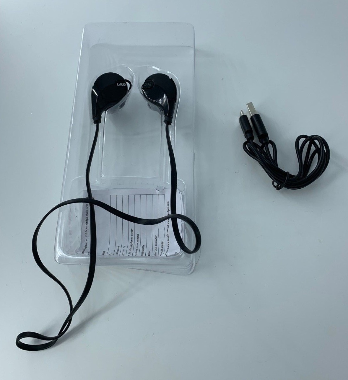 Laud LAUDEX7-BLK In-Ear Headphones, Bluetooth, Laud EX7 - Black