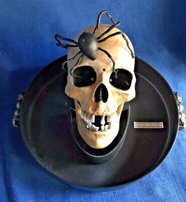Gemmy Animated Skull Candy Dish Platter “I Aint Got Nobody” Scary Halloween Prop