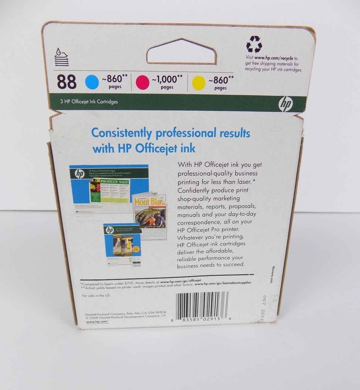 HP Office Jet Ink Cartridge Combo Pack and Black Ink