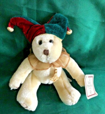  RUSS BERRIE - ROYAL WINTER FEST - 5'' SITTING JESTER BEARS- JEEPERS -YOU CHOOSE!