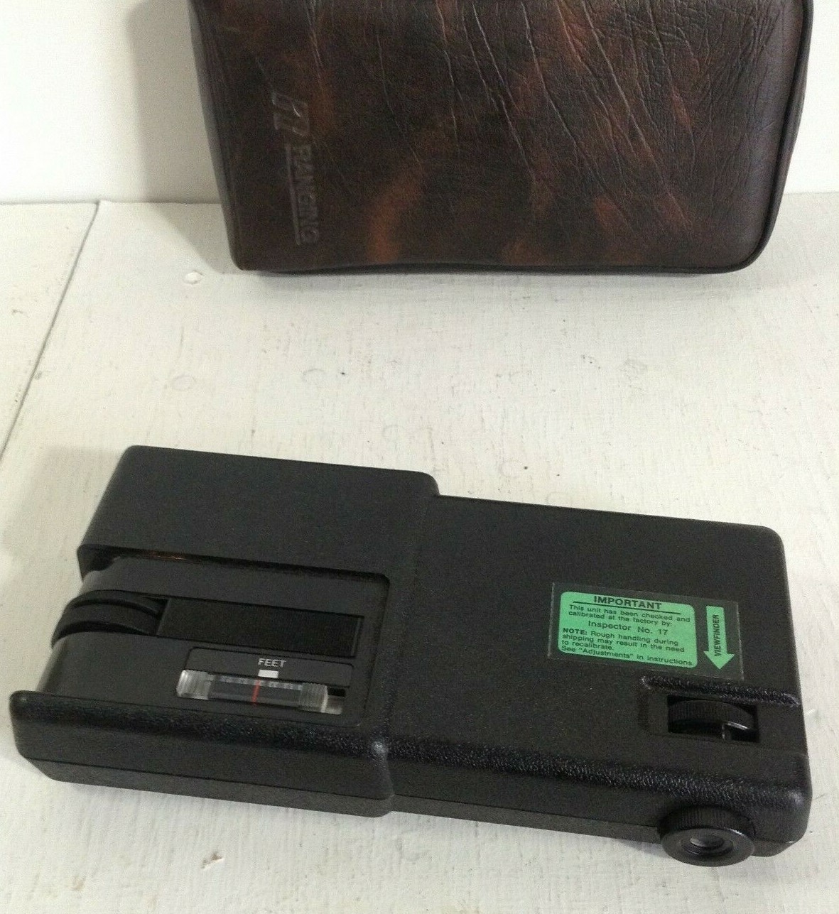 Vintage RANGING Optical Tape Measure model 600 with zipper case survey tools