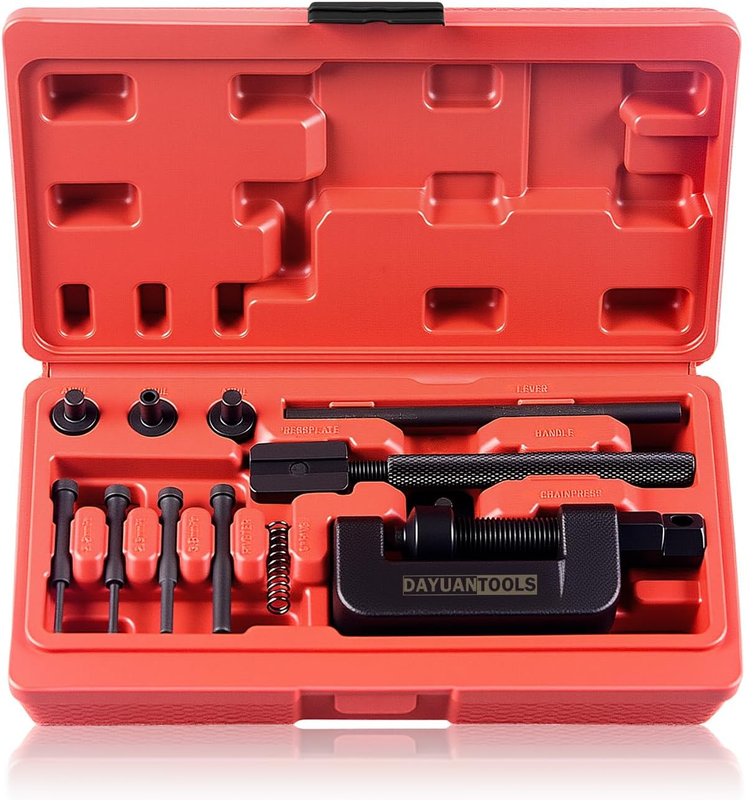 13 pcs Motorcycle Chain Breaker Set,Chain Removal Tool Chain Cutter and Riveter