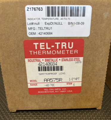 Tel-Tru AA575R 5  Dial Thermometer Stainless Steel 1/2'' NPT -40 to 70 C