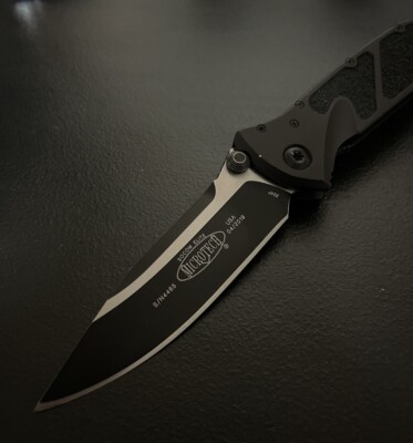 Microtech SOCOM Elite S/E Clip Point Black Standard Edge 204p