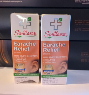 2 Similasan Earache Relief Ear Drops 10 ml ea