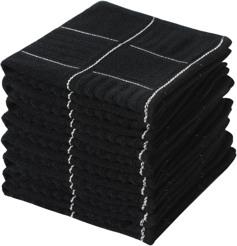 Dish Cloths for Kitchen Washing Dishes, Super Absorbent Dish Rags, Cotton Terry