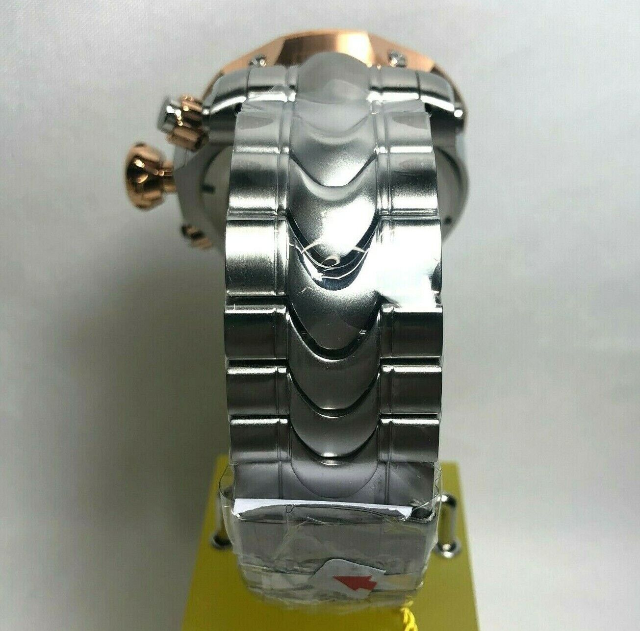 Pre-owned Invicta 01541 Men's 54mm Rosetone/black Venom Swiss Quartz Silver Bracelet Watch