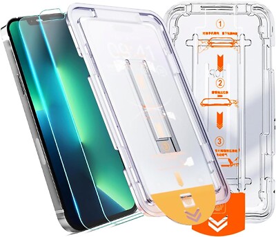 2 Pack Screen Protector with Easy Auto Align Installation Kit for iPhone 15 Pro