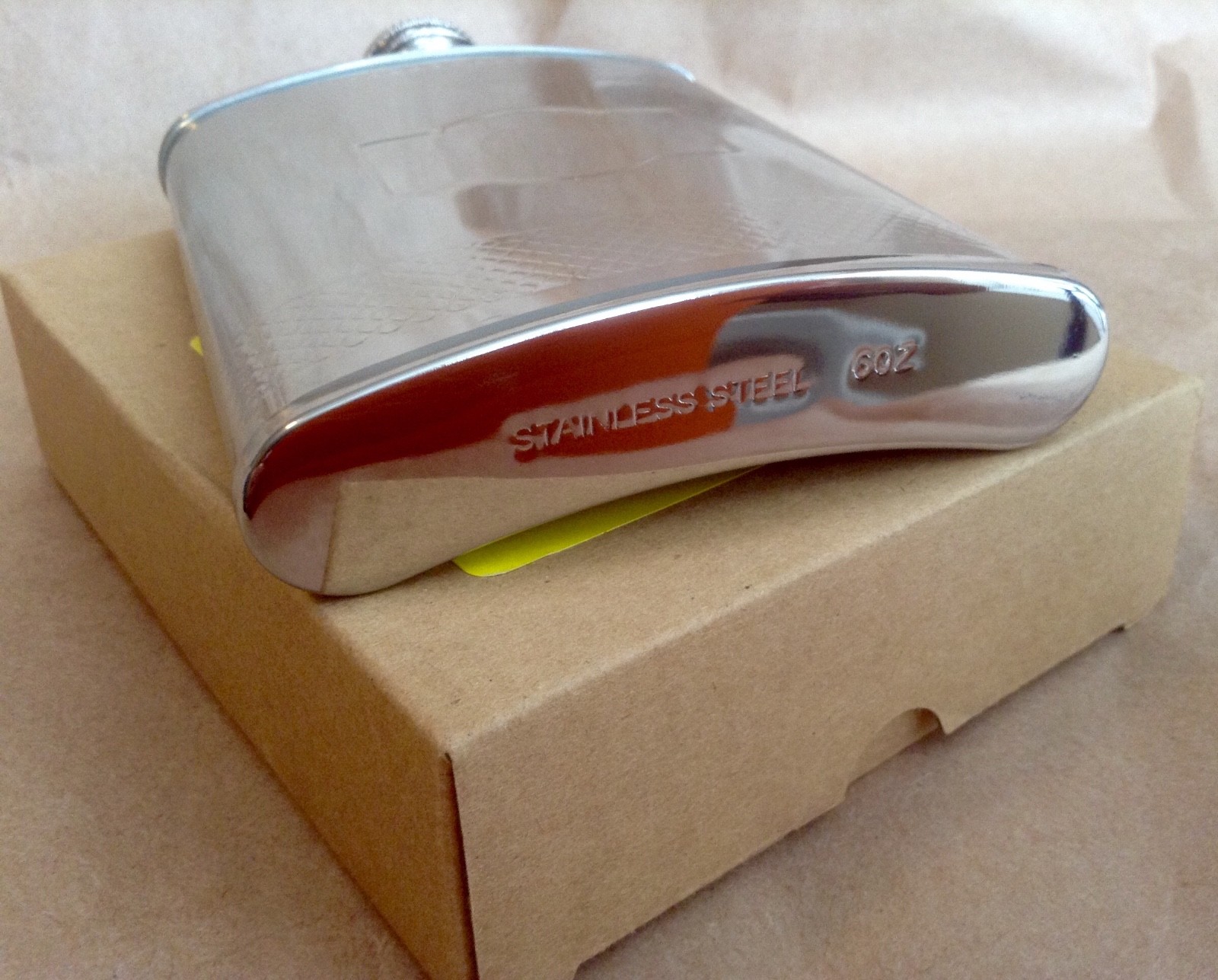 NIB NEW Pottery Barn Speakeasy 6oz. Stainless Steel Flask Monogram 