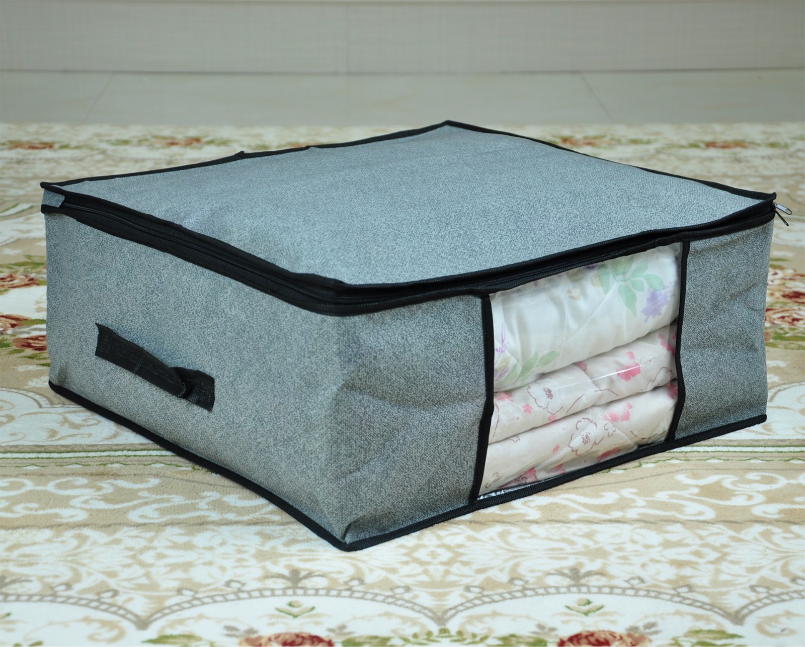 Organizer In Tessuto Contenitore Vestiti Lenzuola SalvaSpazio 45x45x20cm dfh