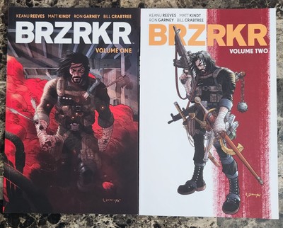 BRZRKR Vol 1 and Vol 2 by Keanu Reeves TPB BOOM! Studios 2021, 2022